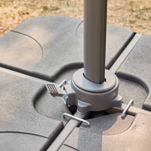 Parasol déporté rectangulaire 3x4m – Antibes – beige – parasol déporté. inclinable. rabattable et rotatif à 360°