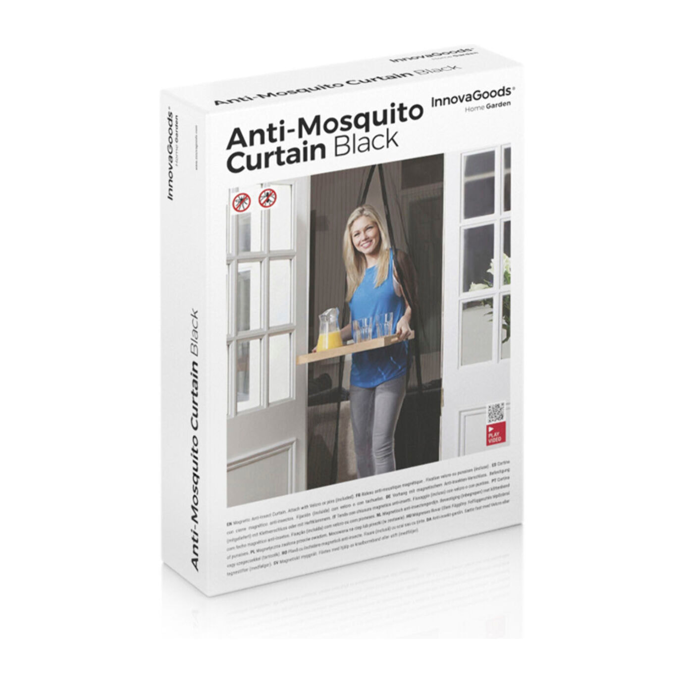 Rideau Moustiquaire InnovaGoods - Noir
