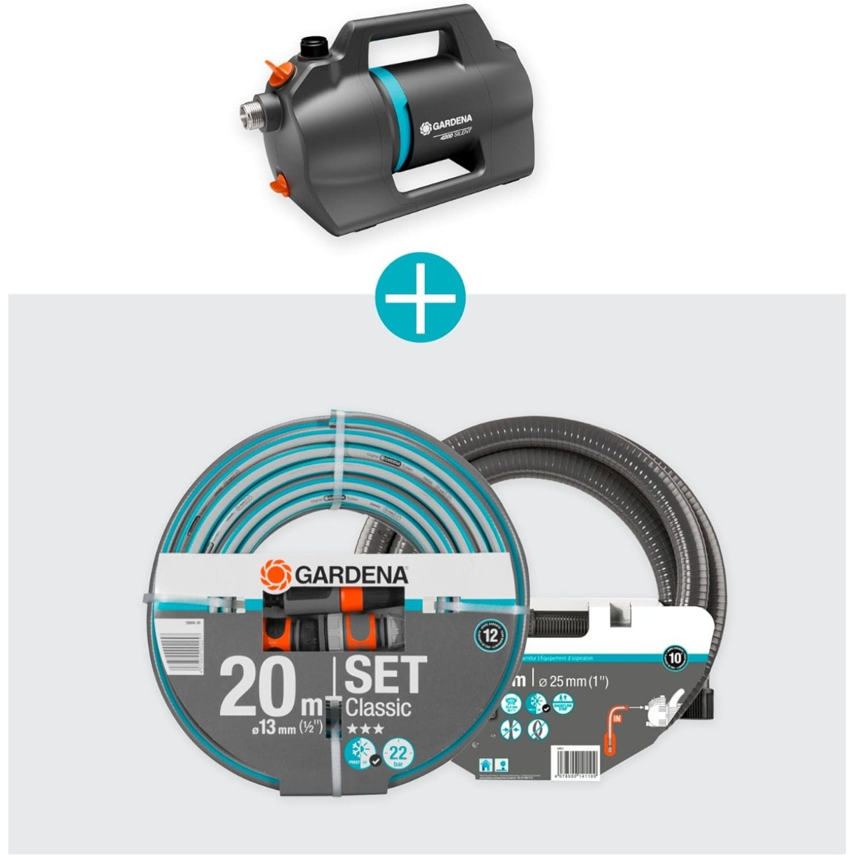 Kit pompe d'arrosage de surface 4200 Silent - GARDENA - 9055-20