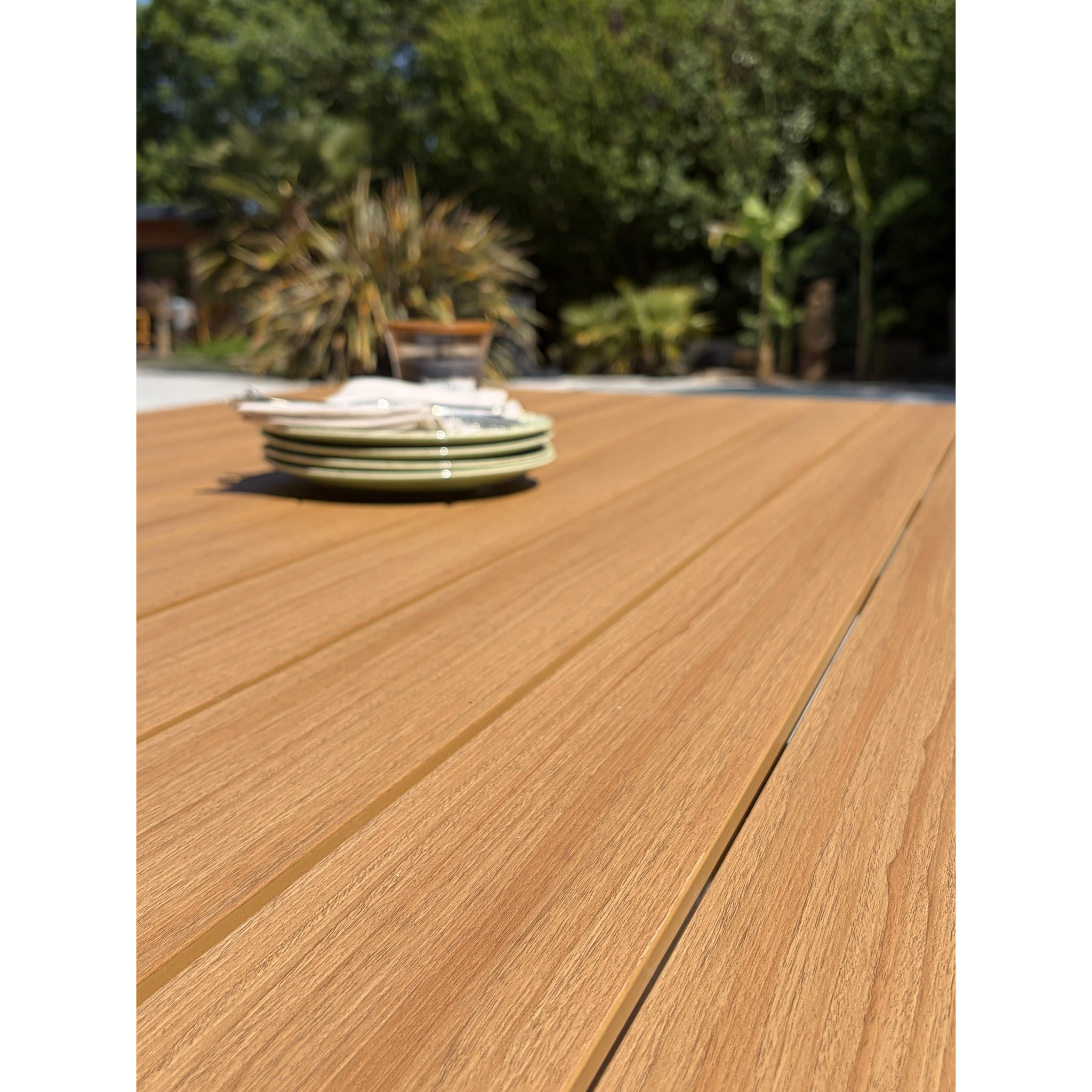LAMU - Ensemble repas de jardin 4 places en alu - Gris anthracite