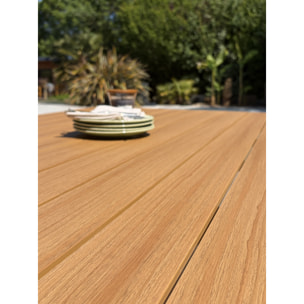 LAMU - Ensemble repas de jardin 4 places en alu - Gris anthracite