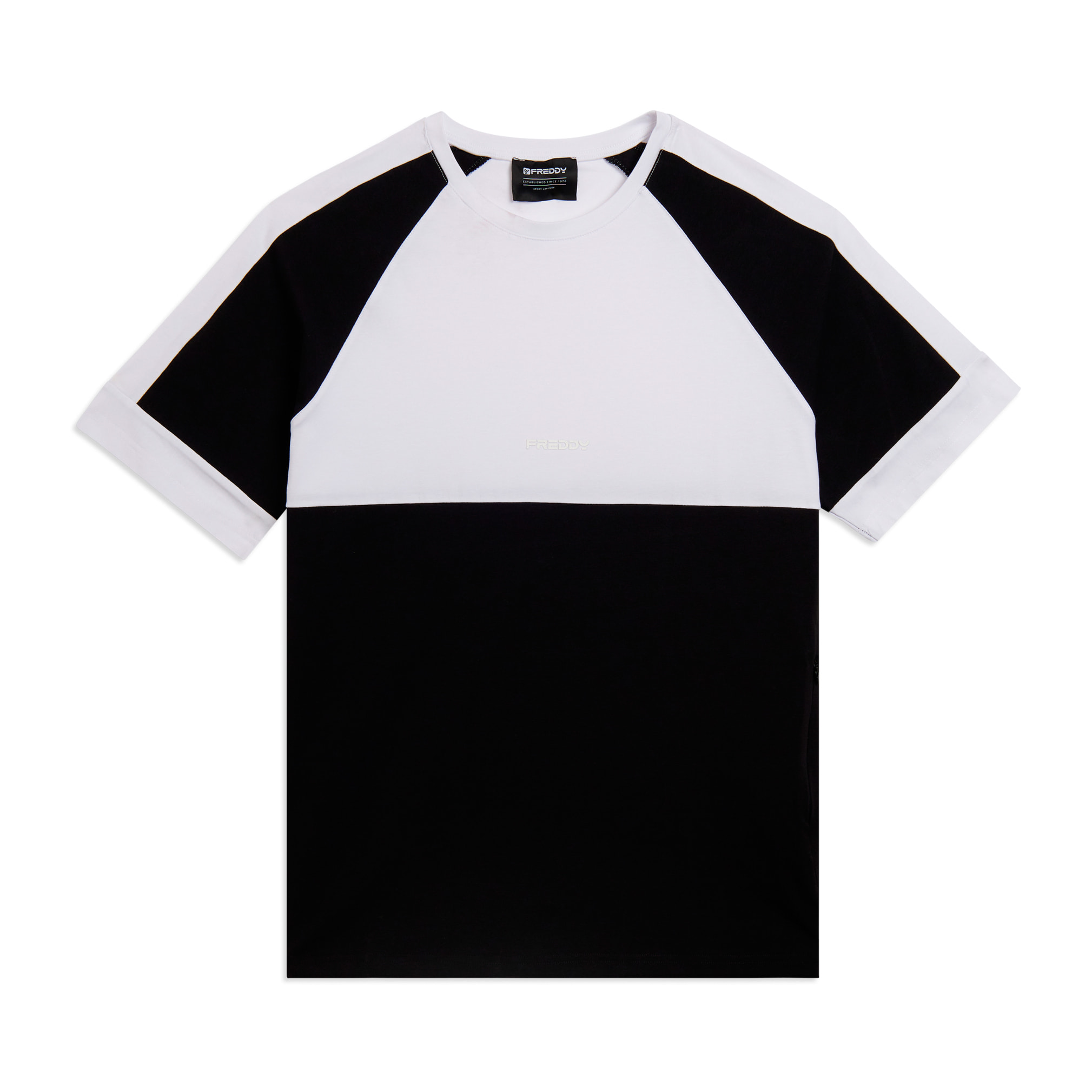 T-shirt con blocchi di colore