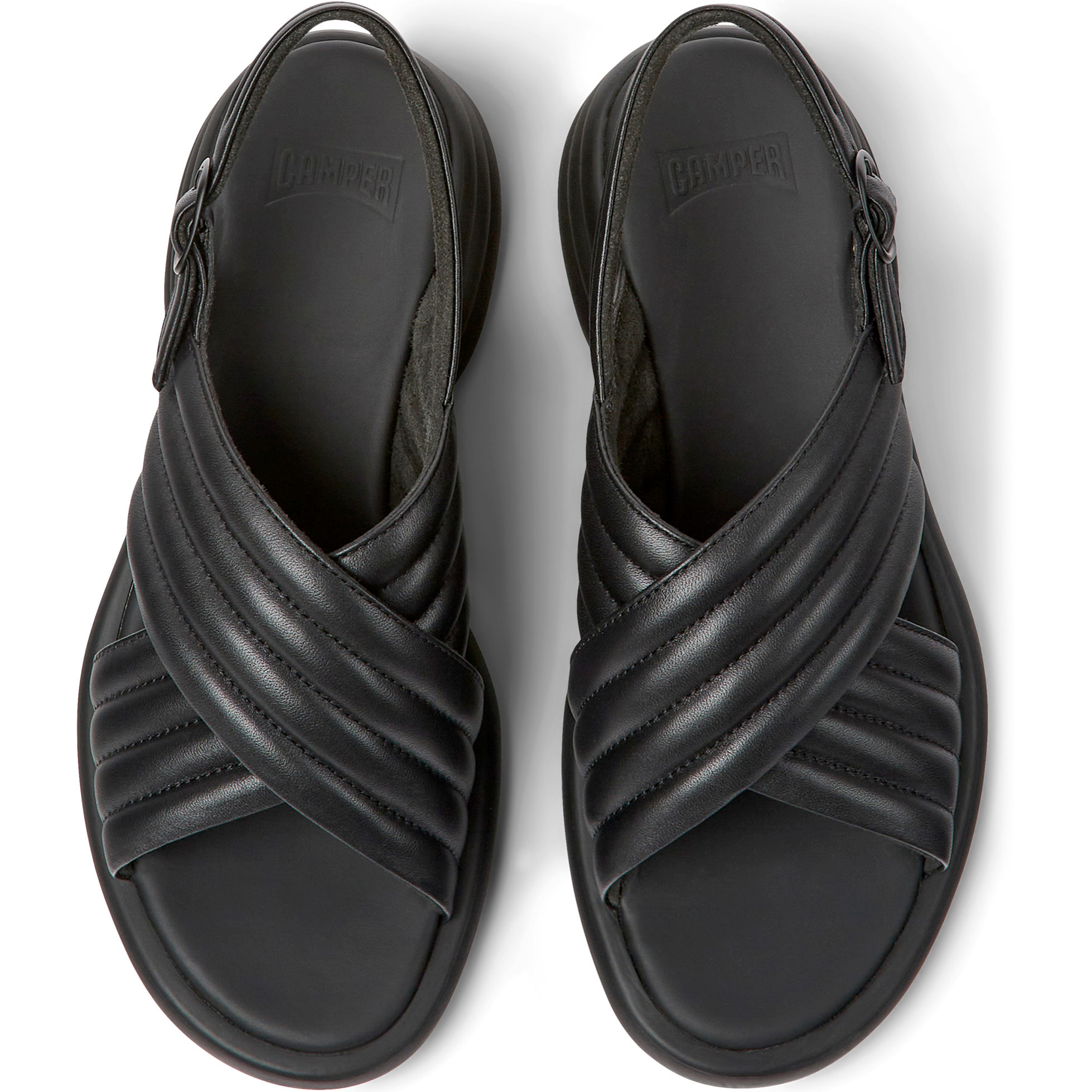 Sandalias - CAMPER Spiro - Negro - Cuero liso