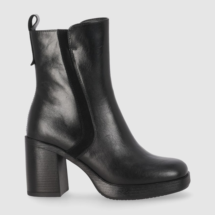 Botines de Piel - Negro - Tacón: 5 cm