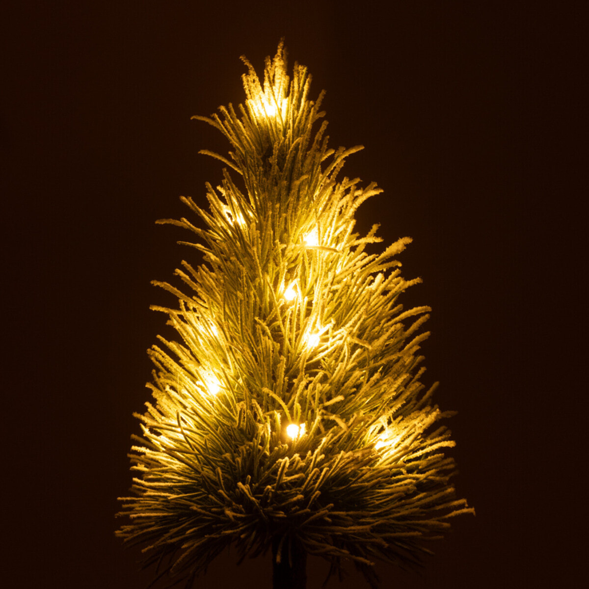 J-Line décoration Sapin De Noël Neige - plastique - vert - small - LED