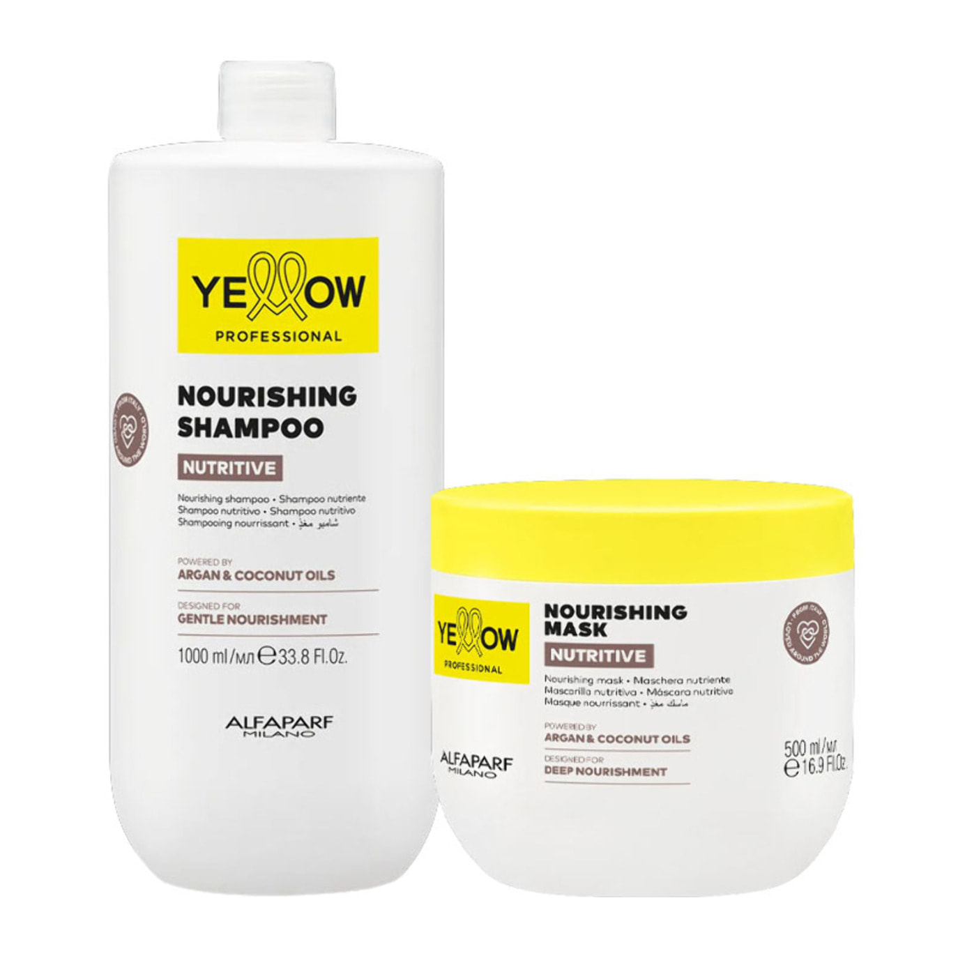 ALFAPARF Yellow Kit Nutritive Nourishing Shampoo 1000ml + Mask 500ml