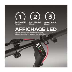 Trottinette électrique URBANGLIDE RIDE 100 PLUS RECONDITIONNE – 25 km/h – Autonomie 25 km – Batterie 36V 7,8Ah