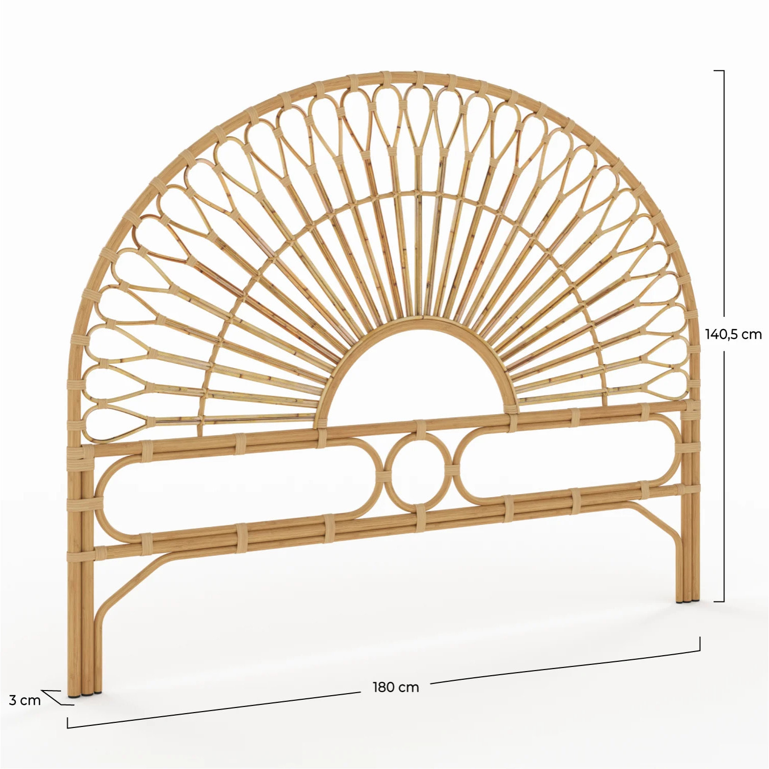 Tête de lit 180 cm en rotin - Bahia