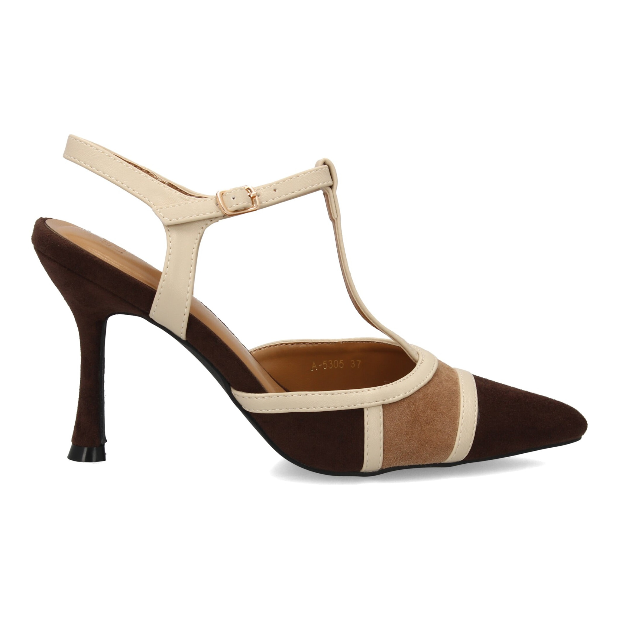 Zapato destalonado tacón fino elegante