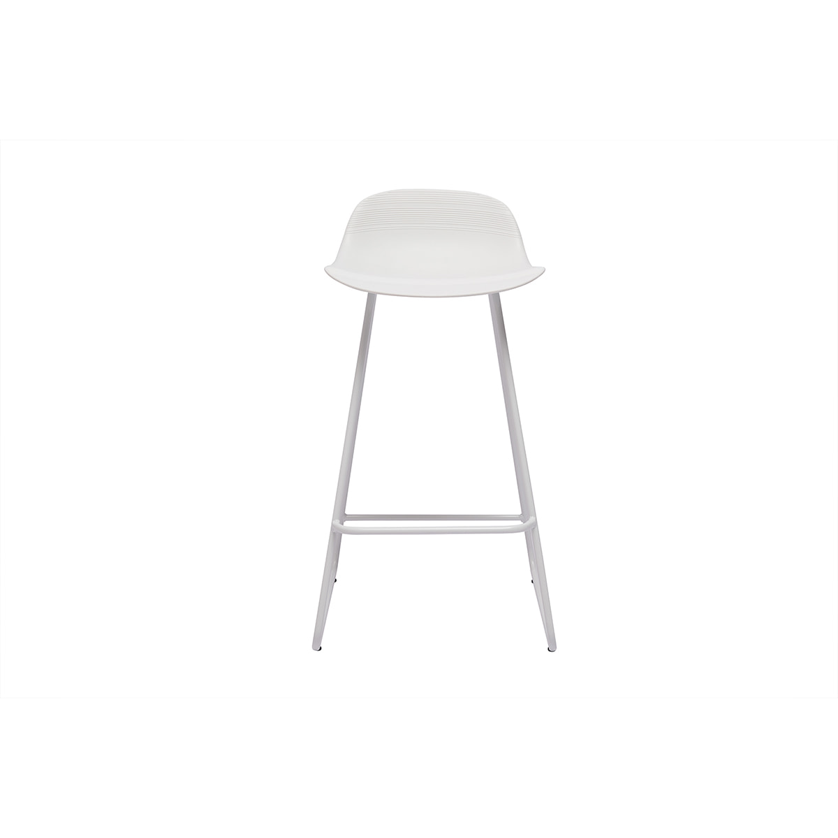 Tabourets de bar design blancs H65 cm (lot de 2) ELLA