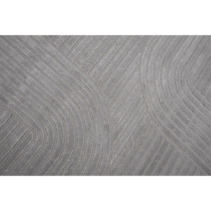 Tapis graphique rectangulaire gris 160 x 230 cm MAGNUS
