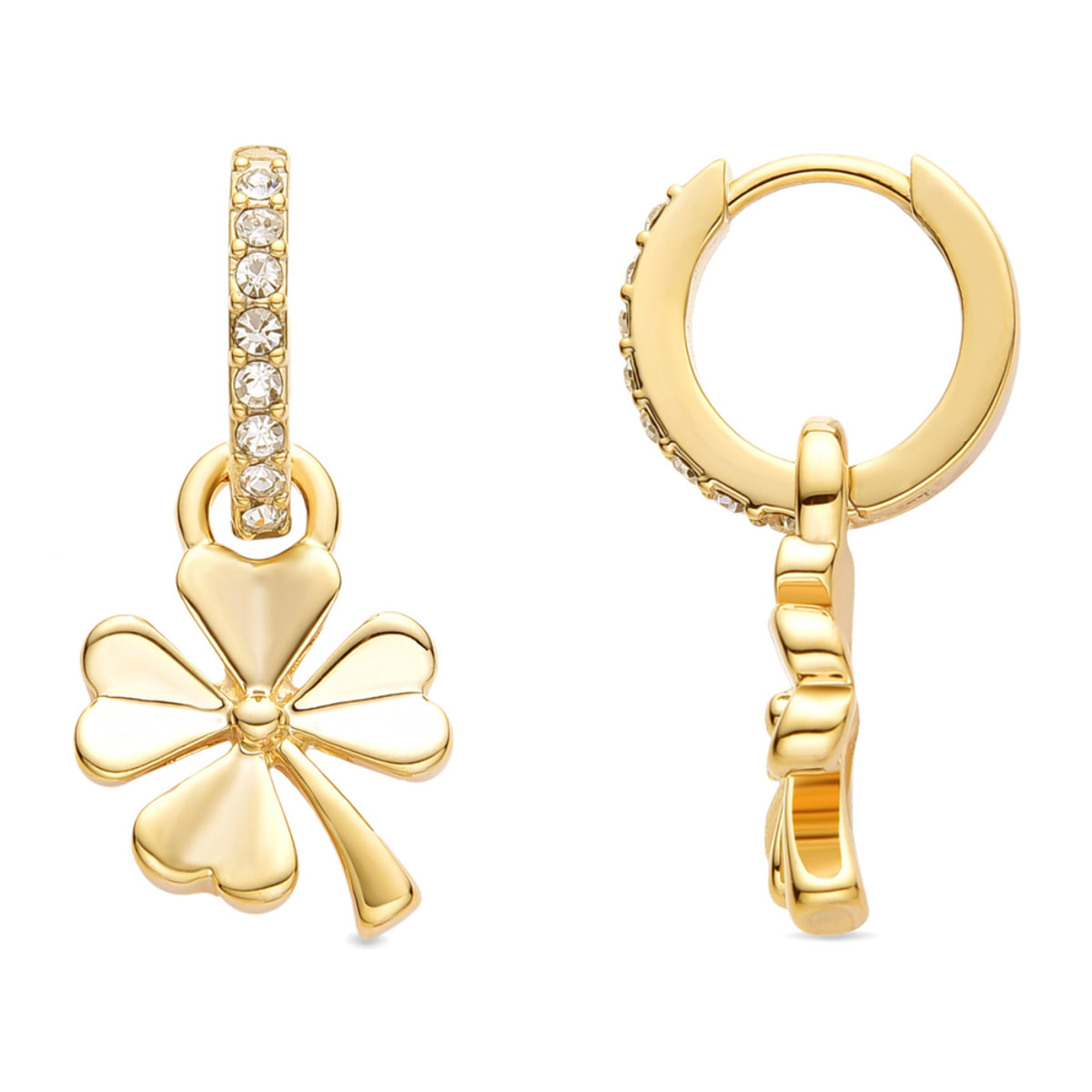 Pendientes de Circonita Brillante acabados en oro amarillo de 18K