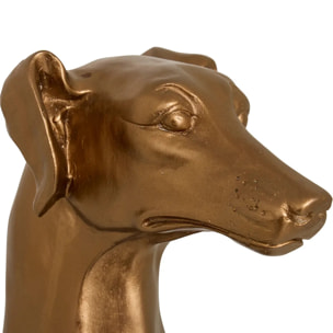 Chien déco Levri H.66cm résine bronze