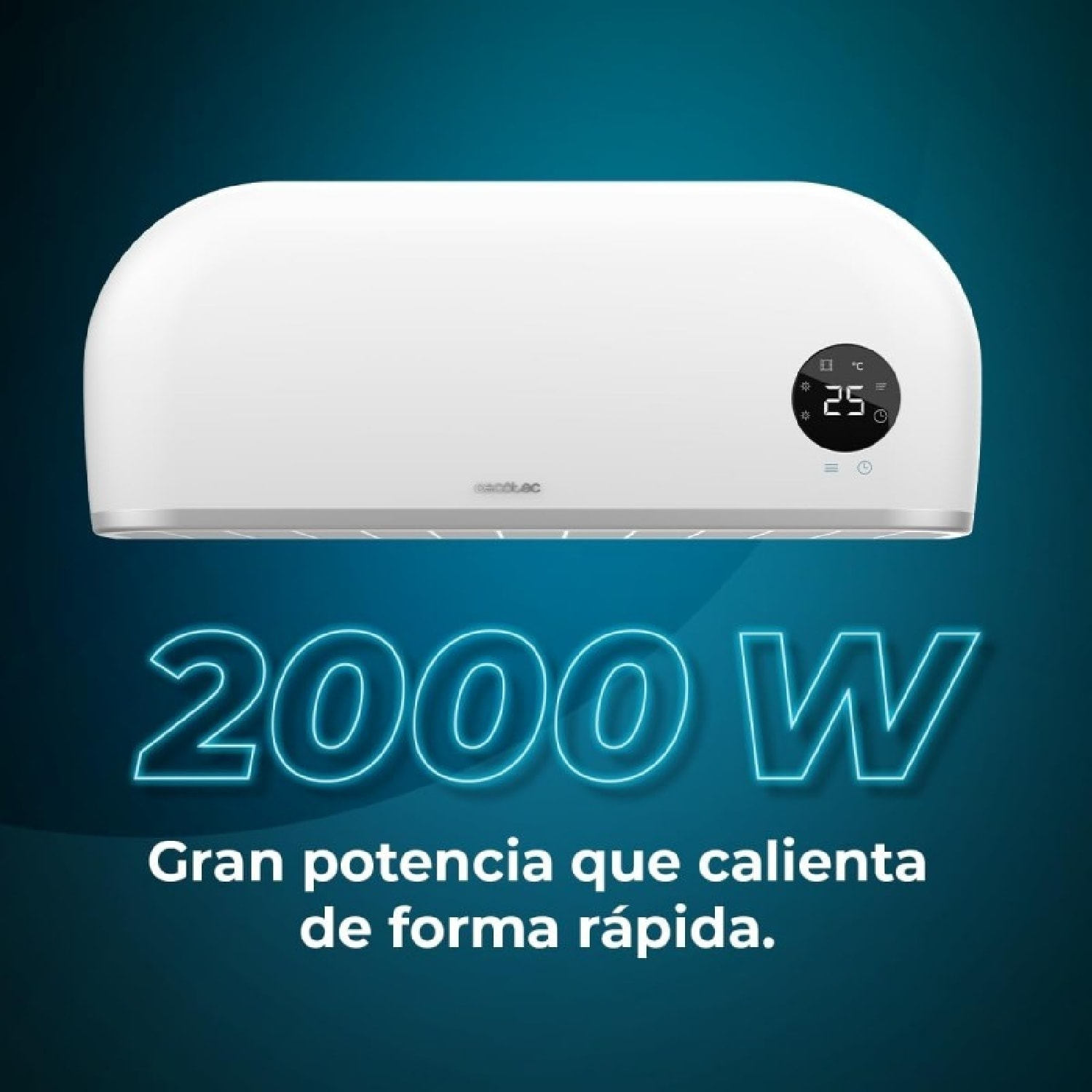 Calefactor cerámico de baño ReadyWarm 2000 Max Box Ceramic con 2000 W, pantalla