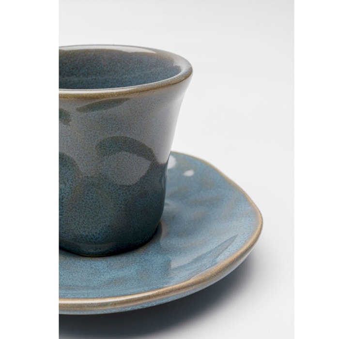 Tasses à espresso Organic bleues set de 6 Kare Design