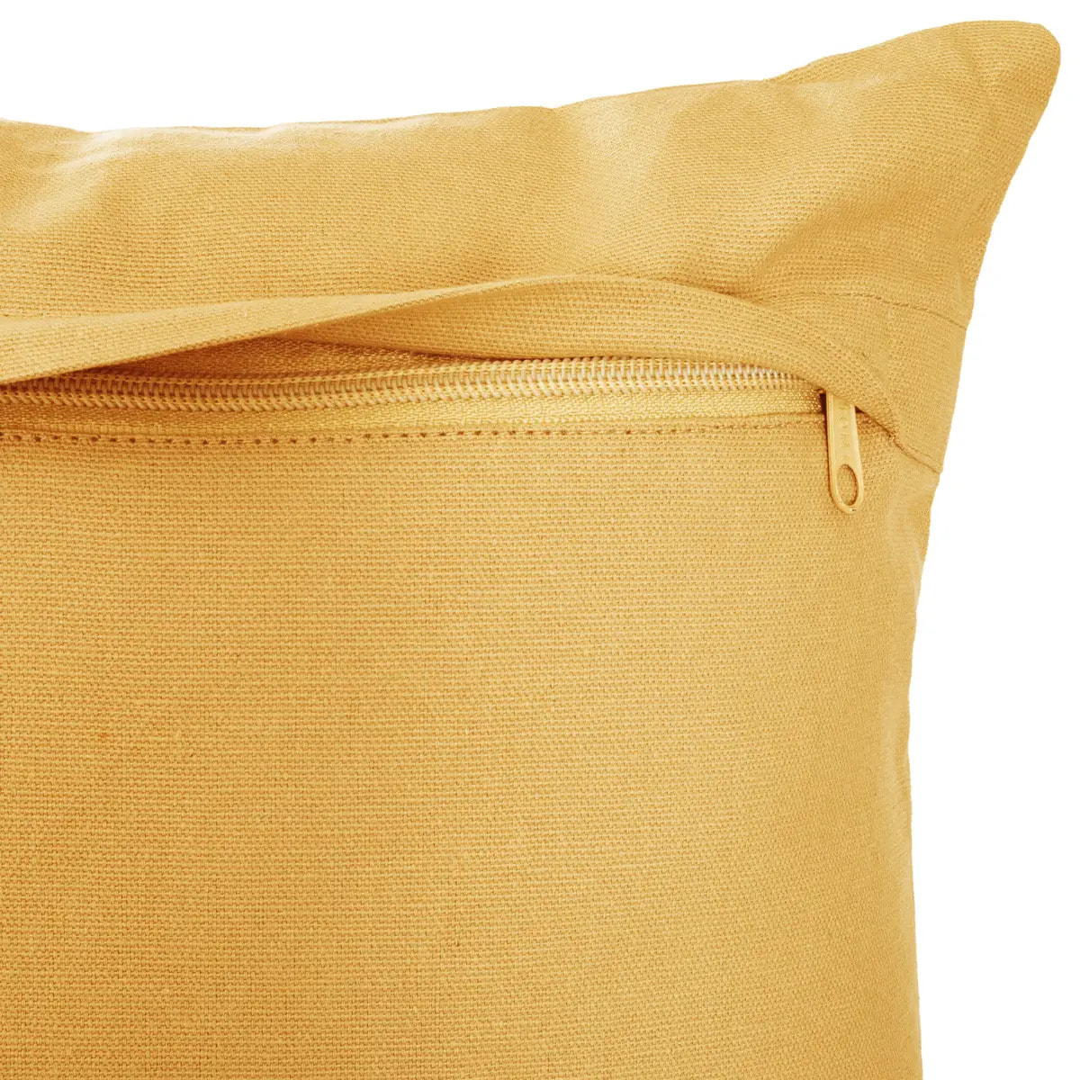 Coussin - motifs otto - coton - jaune ocre - 38x38 cm