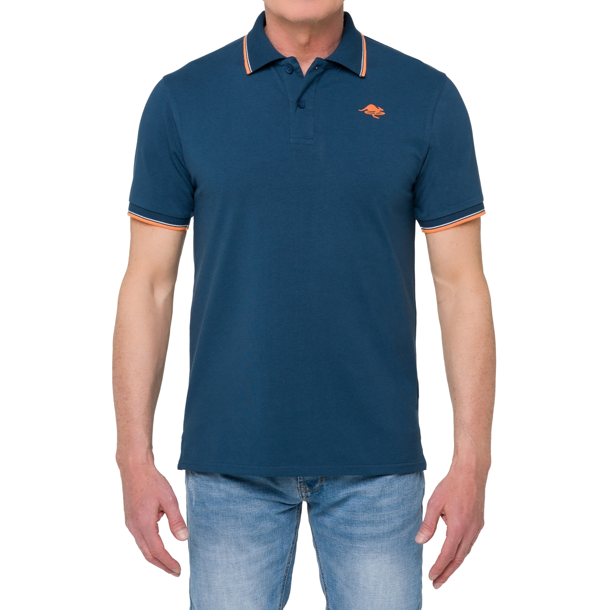 Polo con righine Hot Buttered Amak blu indigo.