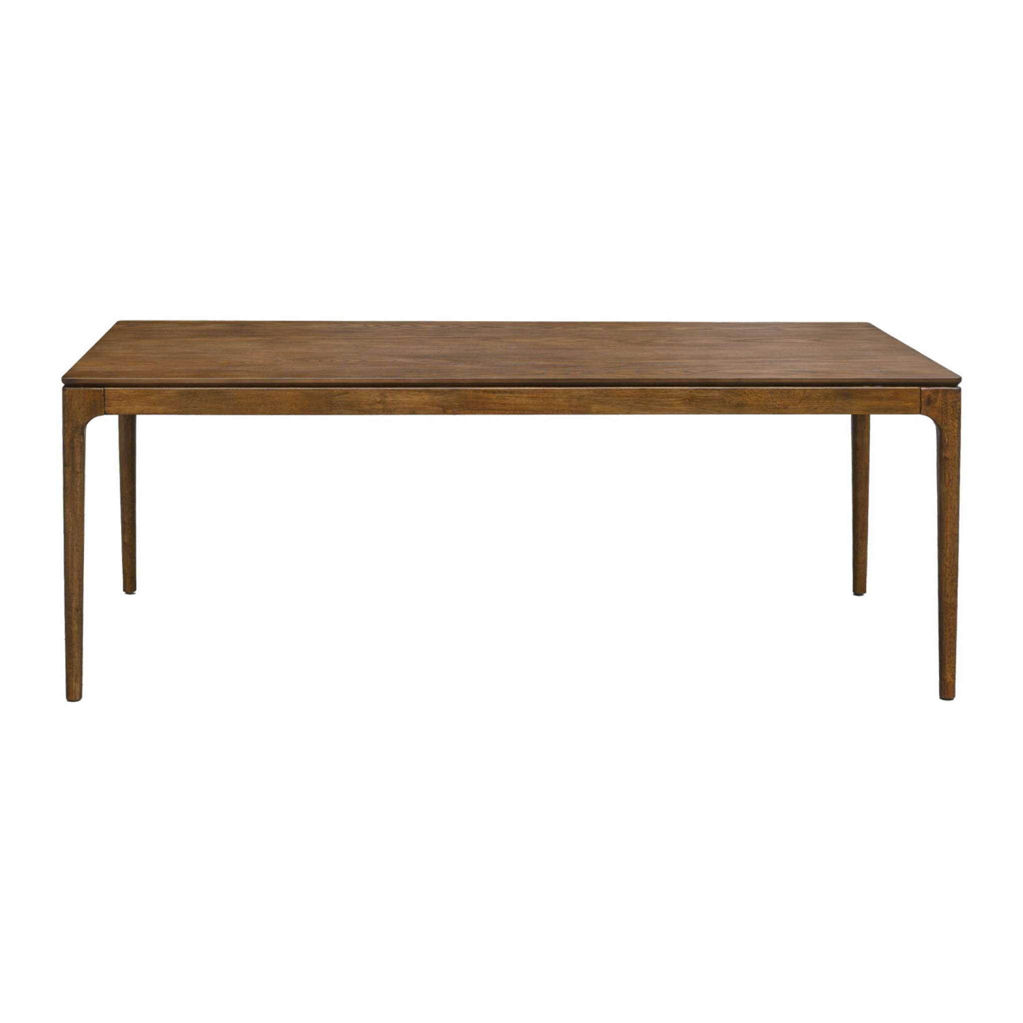 Table à manger rectangulaire noyer bois d'hévéa et placage frêne 8 places Elena