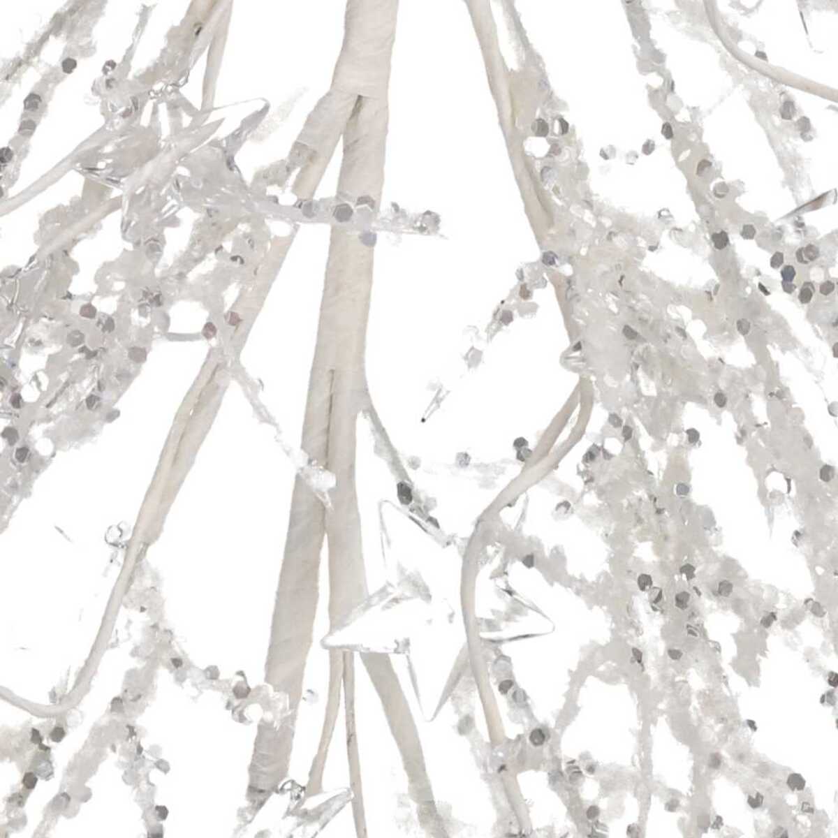 Festone in plastica stelle argento cm53