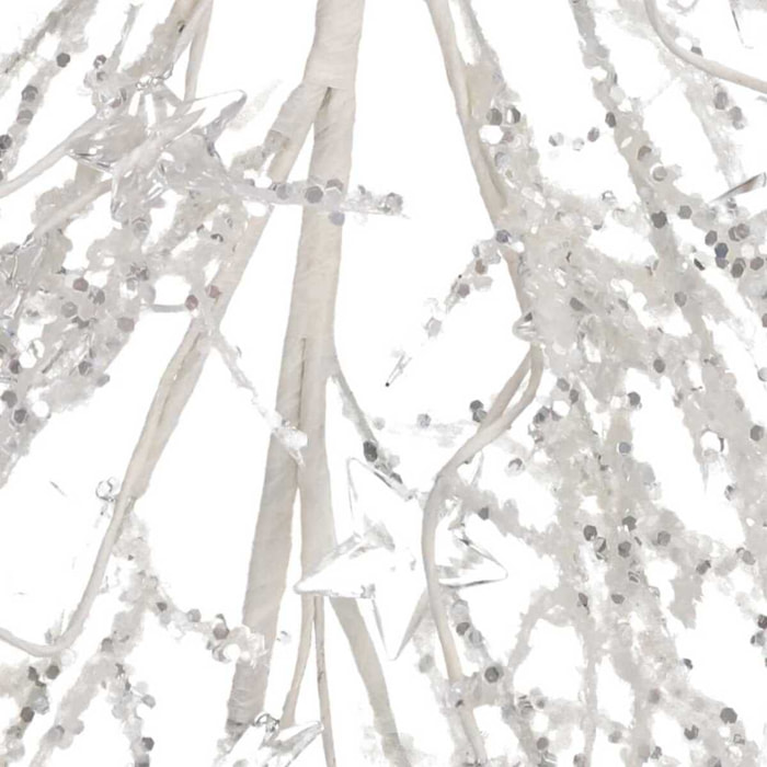 Festone in plastica stelle argento cm53