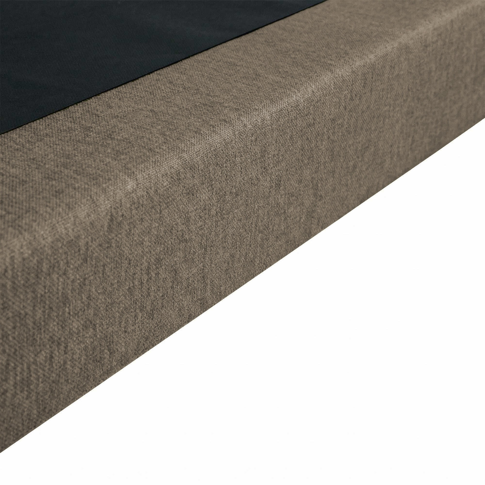 Sommier tapissier à lattes fixes taupe, couchage ferme, soutien optimal