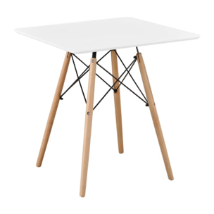 Tavolo da pranzo con gambe incrociate e top bianco - Ester
