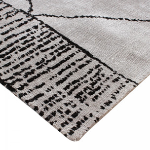 Tapis tufté à la main aux motifs géométriques