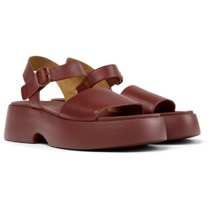 Sandalias - CAMPER Tasha - Burdeos - Cuero liso