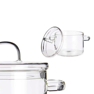 DAM VASO IN BOROSILICATO 1000ML 13,5x19x13,8 Cm. Colore trasparente