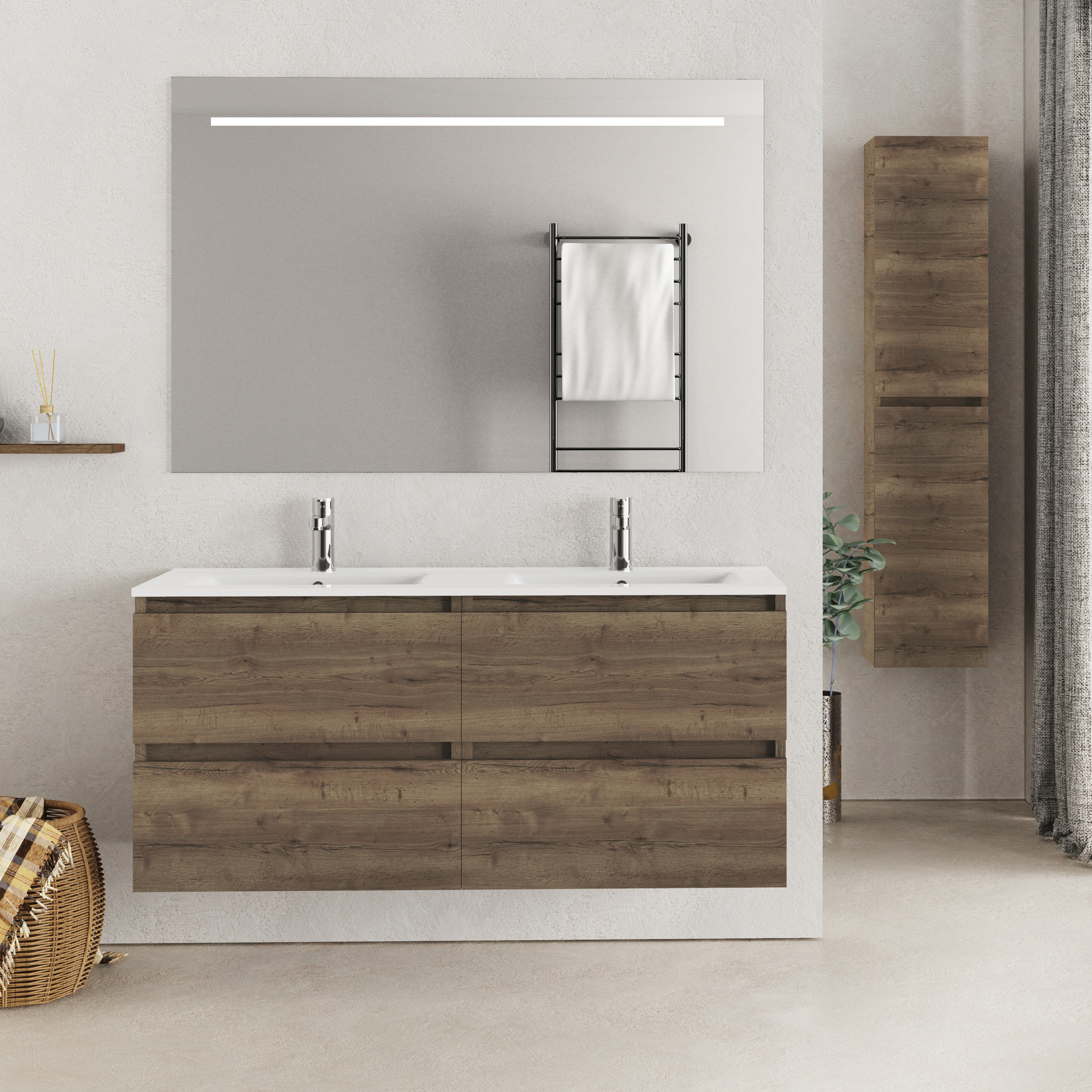 Conjunto de baño PERTH Alday, 120cm,Tobaco