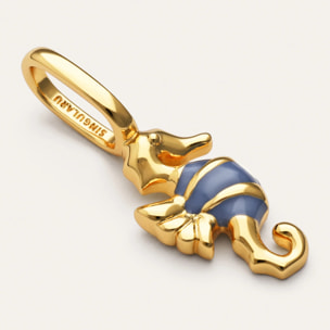 Charm Caballito de Mar Azul Baño Oro