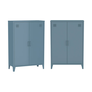 Commode/armoire métal 2 portes (lot de 2) SOHO