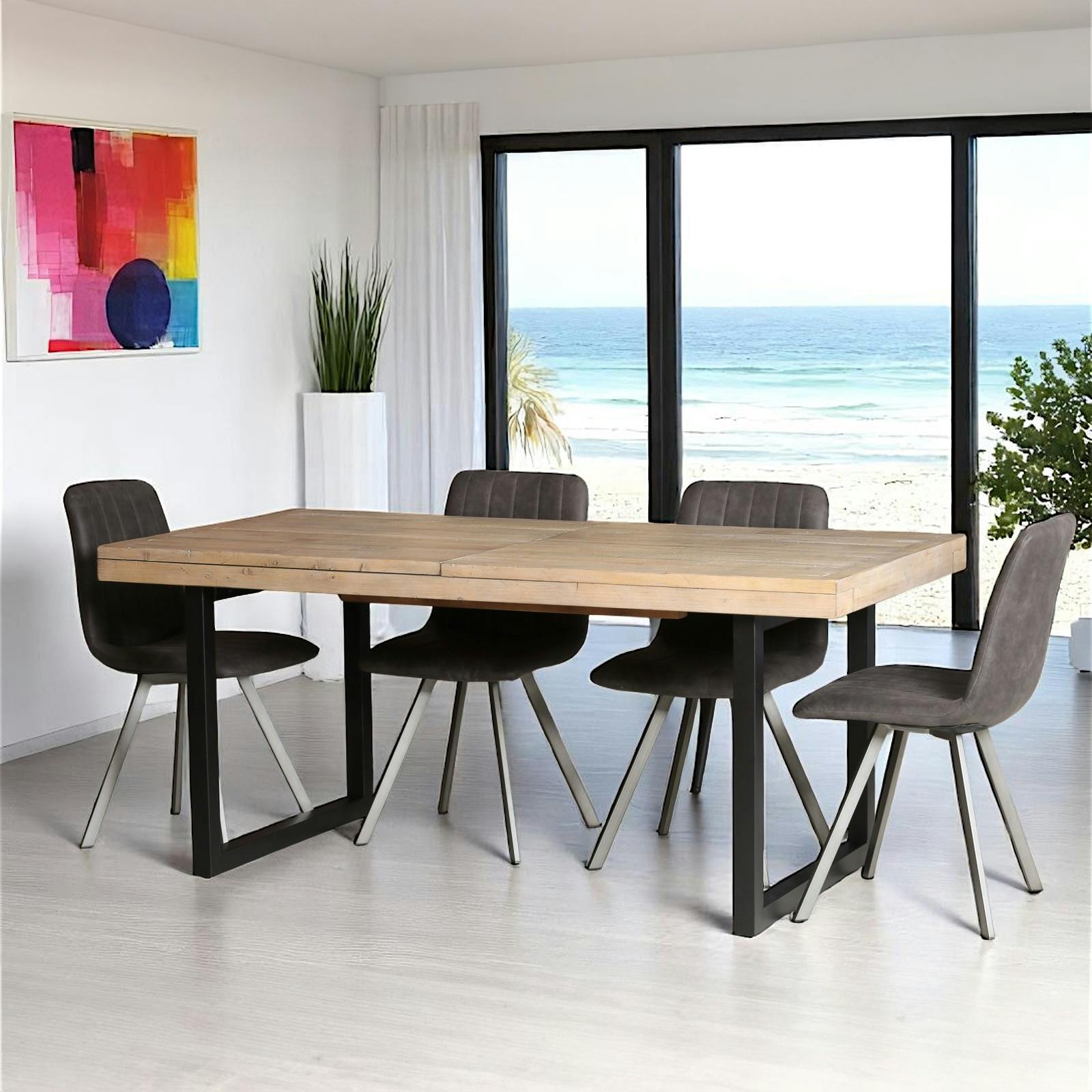 Table extensible 180/240 bois recyclé AUCKLAND