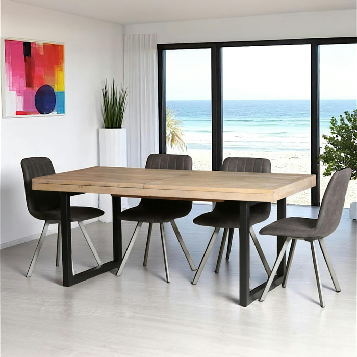 Table extensible 180/240 bois recyclé AUCKLAND