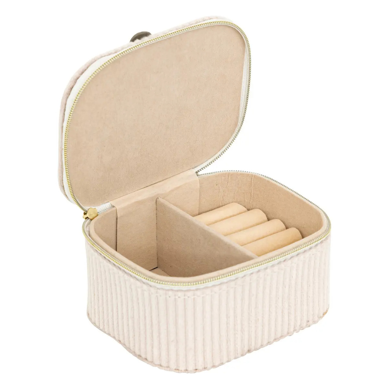 Boîte à bijoux Enya velours beige L11cm