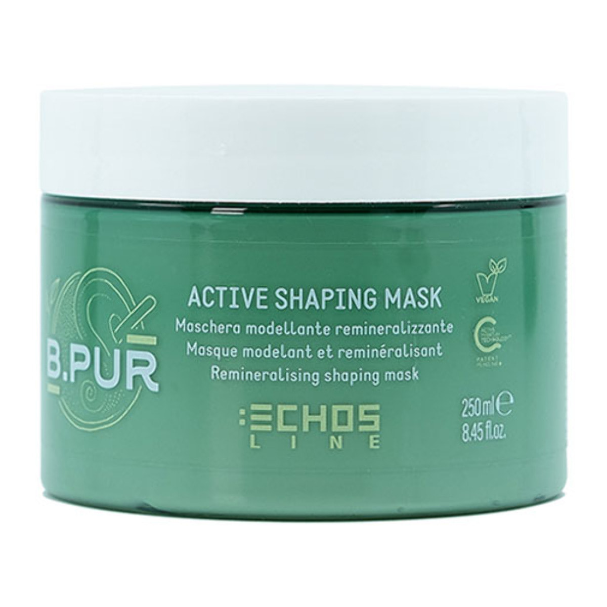 ECHOSLINE B.Pur Active Shaping Mask Vegan Maschera Modellante Remineralizzante 250ml