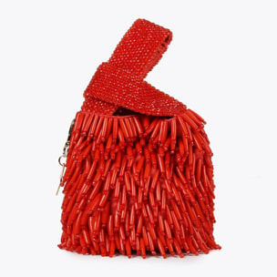 Borsetta strass effetto corallo