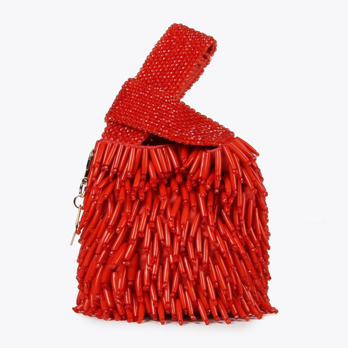 Borsetta strass effetto corallo