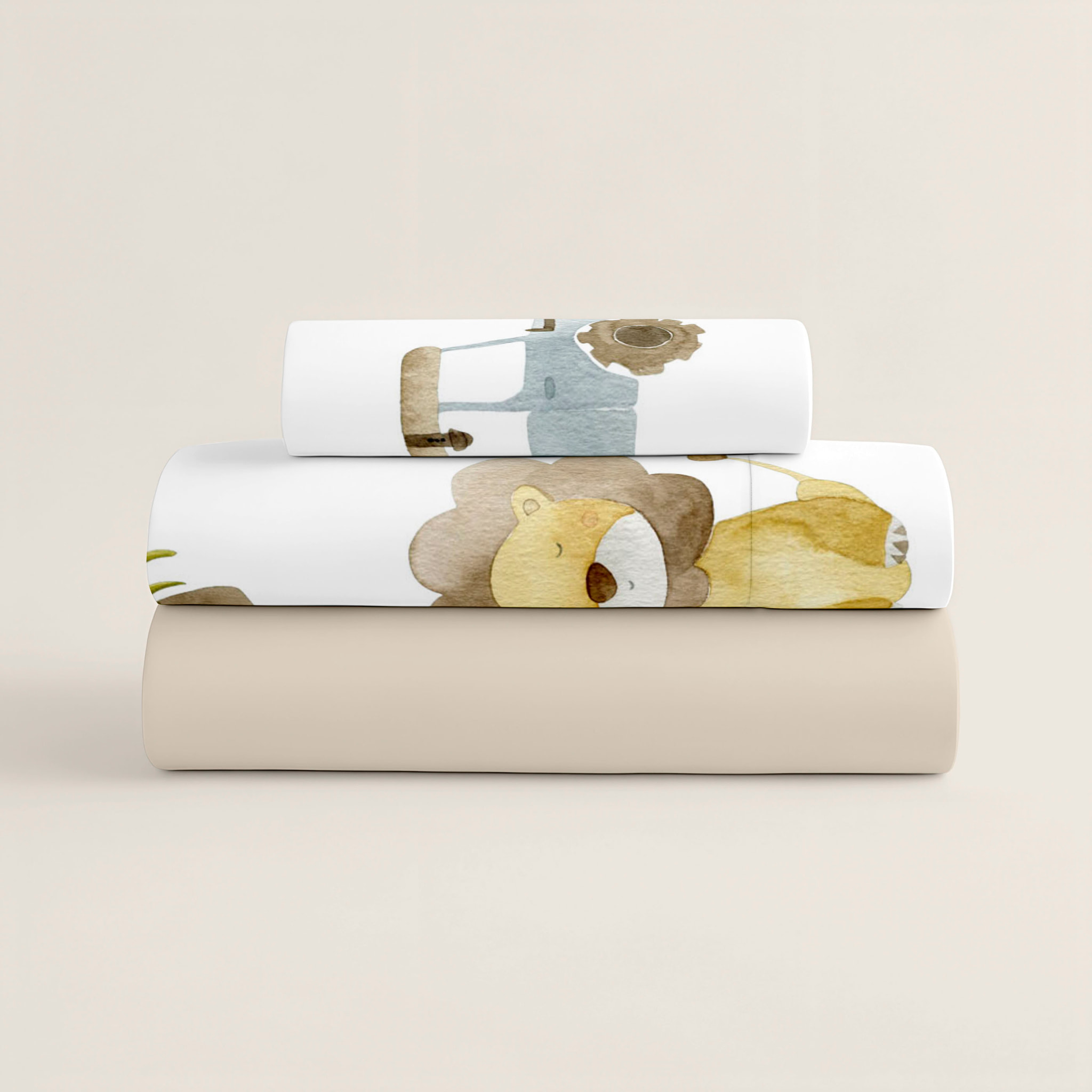 Cool Kids - Juego de Sábanas Estampadas - Infantil - Incluye 1 Funda de Almohada + 1 Sábana Bajera - 100% Algodón - Serengeti