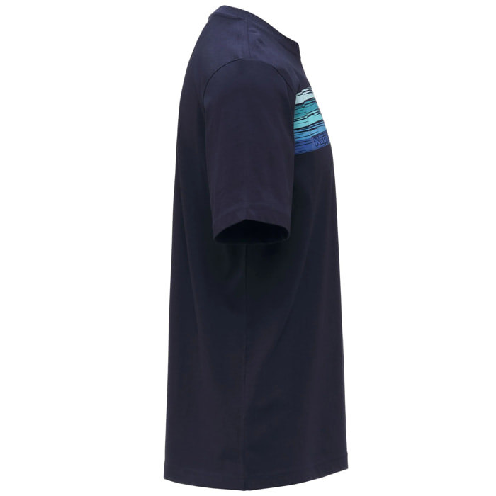 T-Shirts & Top Kappa Uomo Logo Wave 140 Blu