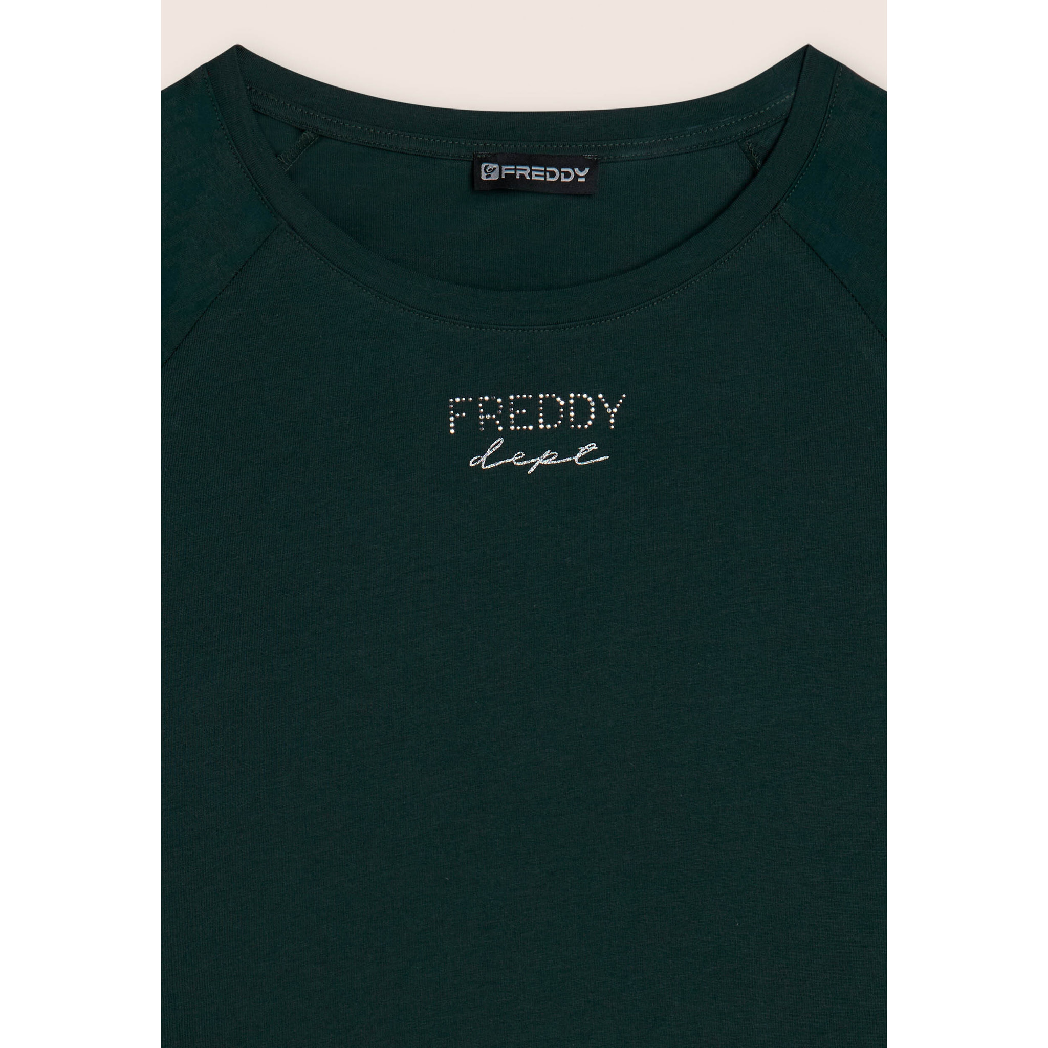 T-shirt manica lunga con fondo asimmetrico