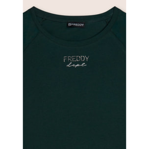 T-shirt manica lunga con fondo asimmetrico