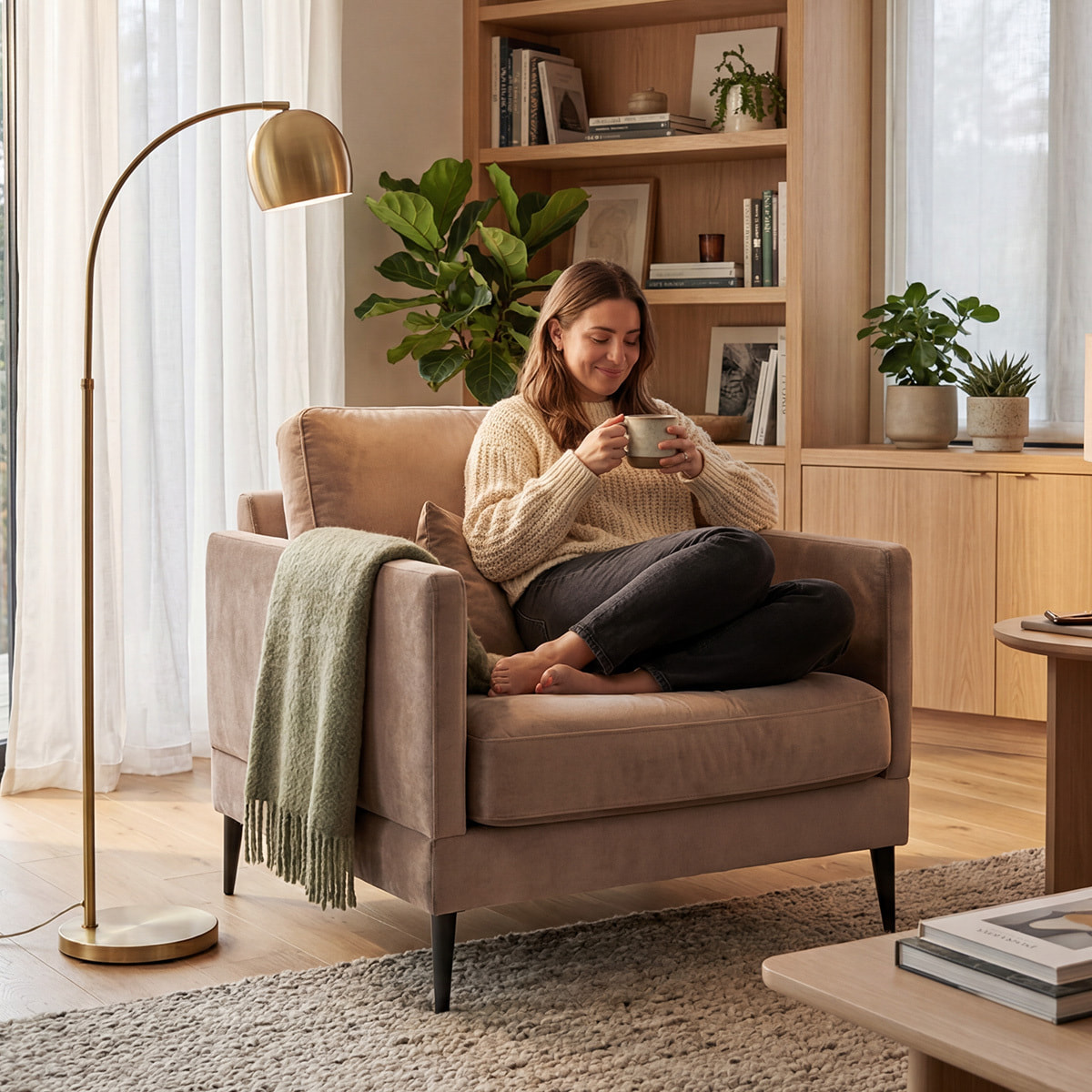Fauteuil Splendido Velours - 1 Place