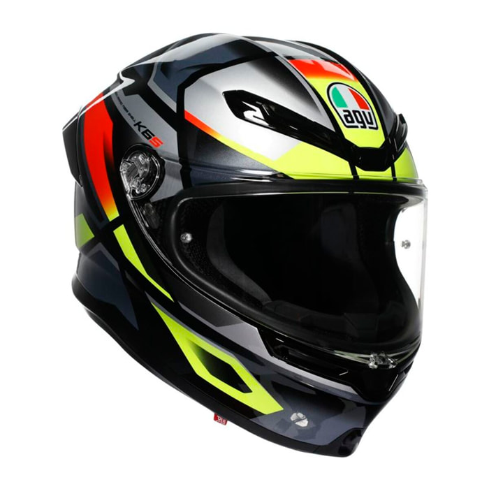 CASCO AGV K6 S AGV E2206 MPLK ERAZER BLACK/RED/YELLOW FLUO