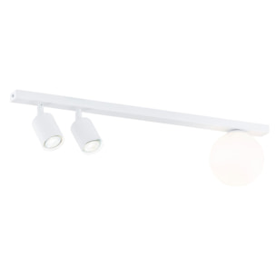 Faretto da soffitto Baster in acciaio bianco opaco