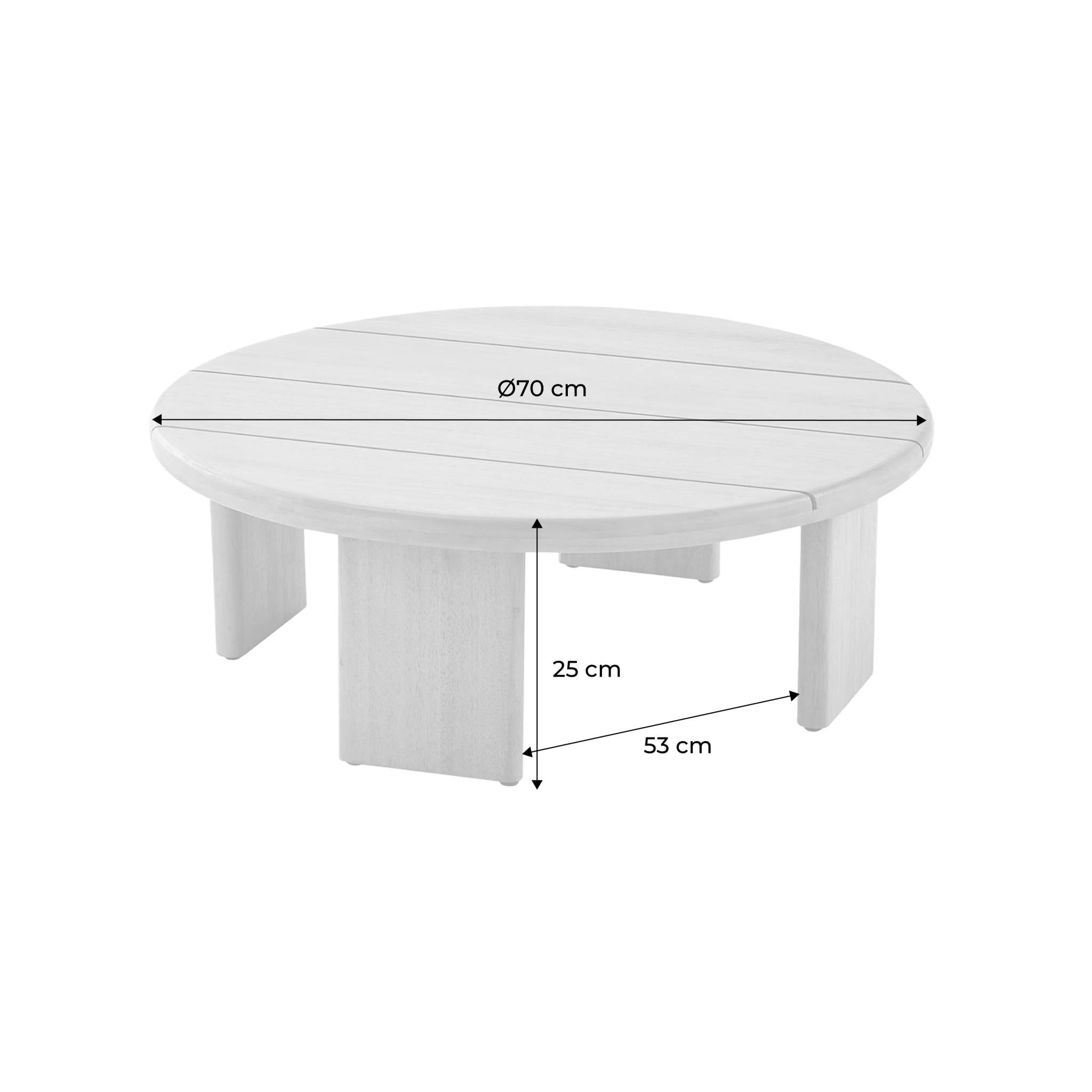 Table basse de jardin ronde bois d'acacia  KAITA