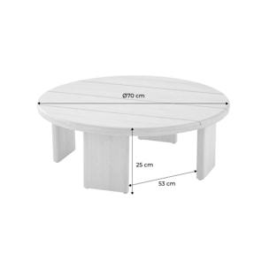 Table basse de jardin ronde bois d'acacia  KAITA