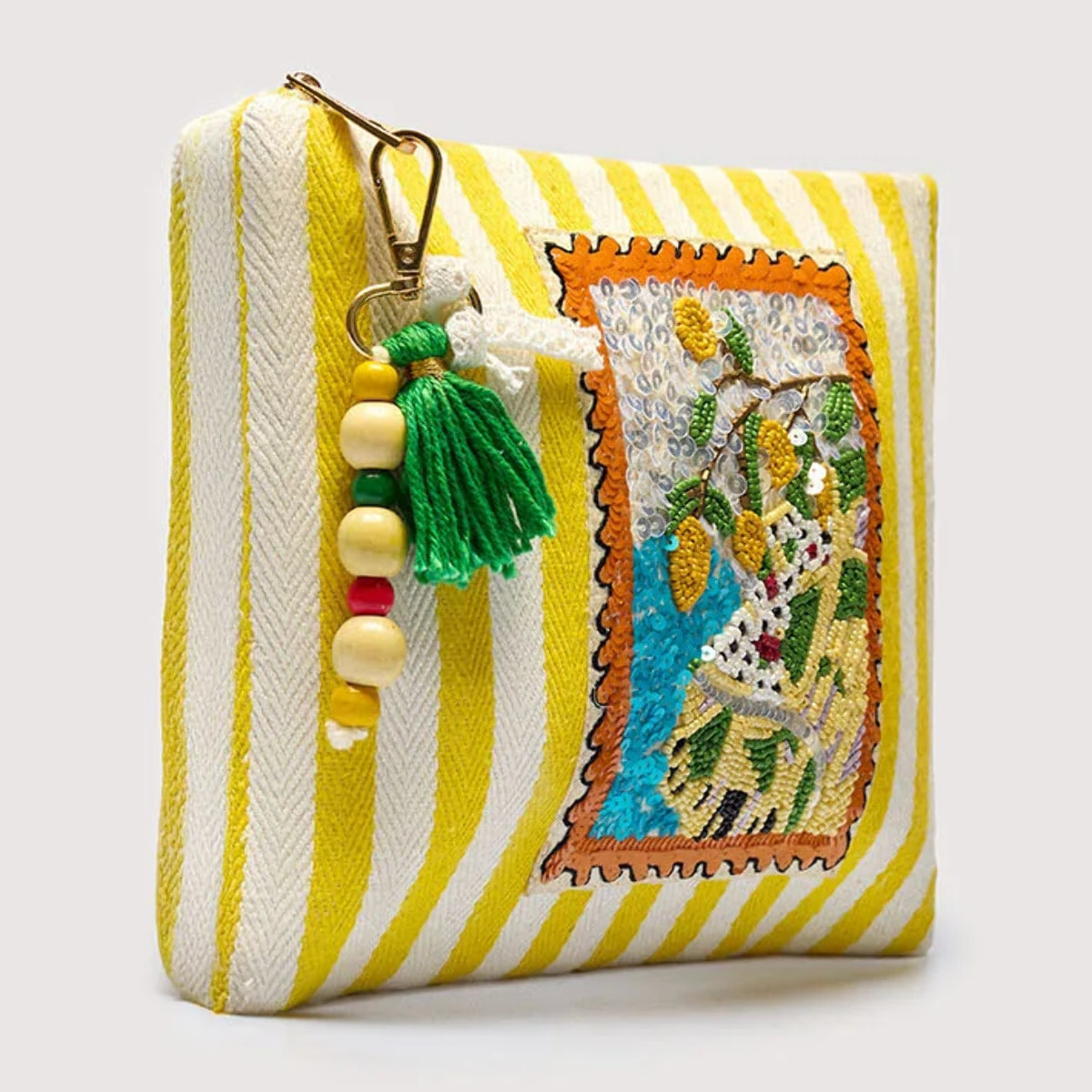 Bolso De Mano Amarillo Natural - 2flower Floc