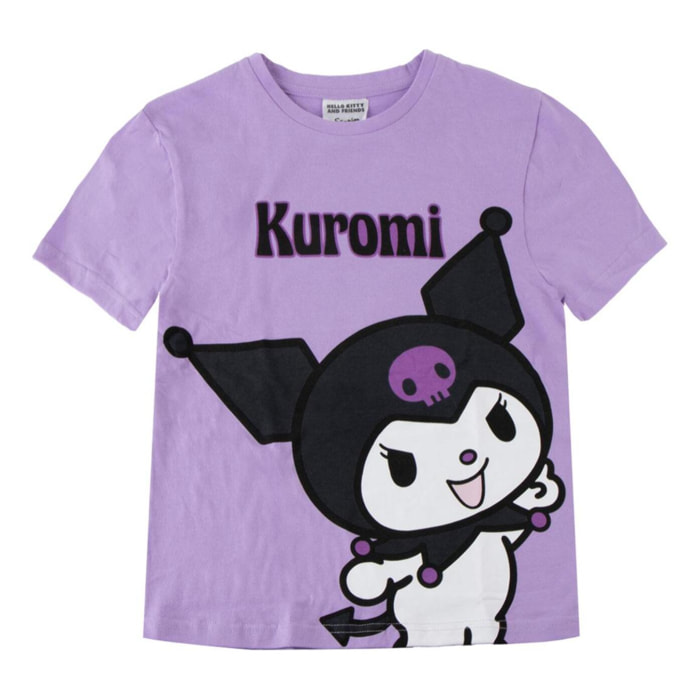 Camiseta Corta Hello Kitty - Color Morado