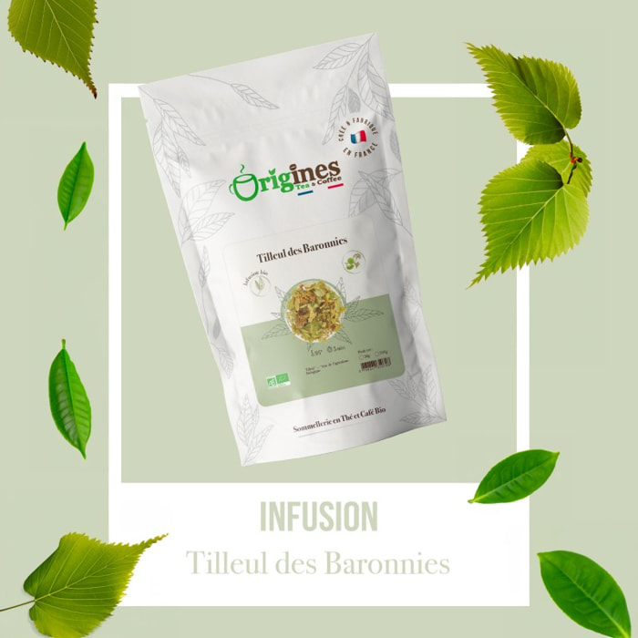 Tilleul des Baronnies - Infusion Bio plante naturelle - Sachet 20g